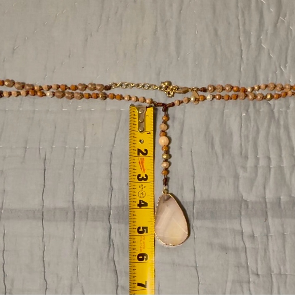 Chico’s beaded stone necklace.  NWOT. - Picture 9 of 9